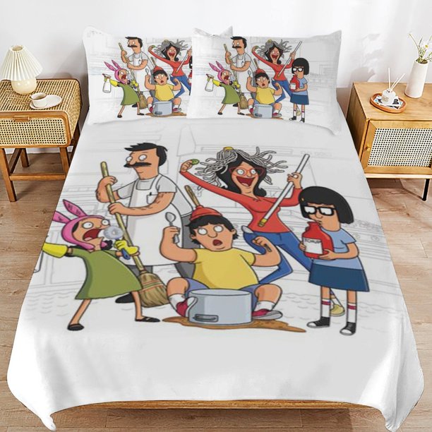 Bob's Burgers Duvet Cover Set 3 Piece Bedding Set Double Sided Printing Decorative Comforter Cover Set