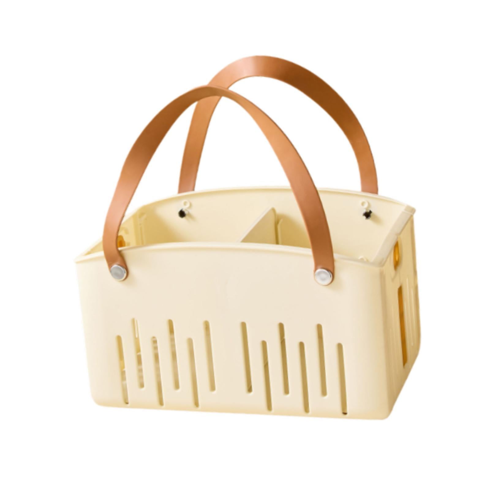 Magideal - Cesta Organizadora De Ducha, Cesta De Almacenamiento Portátil, Cesta Plegable Para Artículos De Limpieza, Organizador De Artículos De Tocador Para Gim Crema