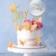 thumbnail image 5 of Set de Decoración para Tartas LANGPA 22 Piezas – Mariposas y Mensaje Feliz Cumpleaños, 5 of 6