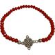 thumbnail image 1 of Pulsera piedras rojas nudo brujas elástica, 1 of 3