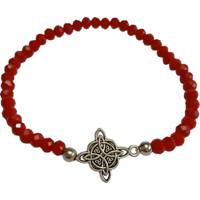 Genérico - Pulsera Piedras Rojas Nudo Brujas Elástica