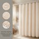 thumbnail image 4 of REGALWOVEN Juego de cortinas de ducha de mezcla de cuadros estilo boho rústico con borlas, incluye 12 ganchos, repelente al agua para decoración de baño Blanco Negro 72"W x 72"L, 4 of 7