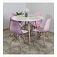 thumbnail image 1 of Juego de Comedor Mesa Eames Blanca 100cms + 4 Sillas Eames Rosa, 1 of 3