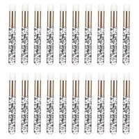 Ioensy - 20 Cepillos Para Champú De Pestañas, Limpiador Cosmético De Pestañas, Herramienta Para Quitar La Cáscara, Negro