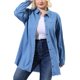 thumbnail image 1 of Agnes Orinda Ropa de Halloween para Mujeres de Talla Grande Camisas Escolares Universitarias Top de Chambray Camisa de Mezclilla con Botones 4X Azul, 1 of 8
