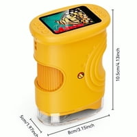 Xusx111 - Microscopio Portátil Para Niños - Microscopio De Bolsillo Mini De Zoom Digital 1000X, Grabación De Fotos Y Vídeos Hd Juguetes Educativos Para Niños Niñas 3 4 5 6 7 8 Años, Regalos De Cumplea