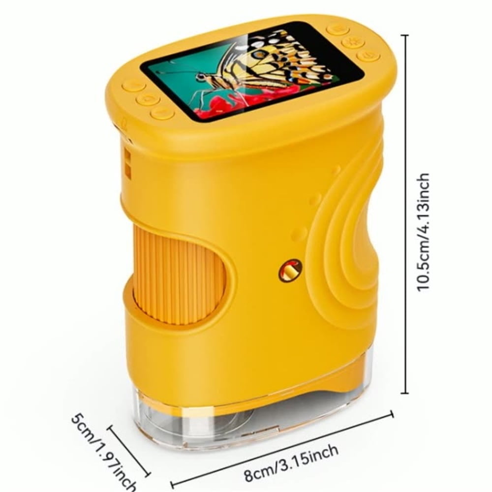 Xusx111 - Microscopio Portátil Para Niños - Microscopio De Bolsillo Mini De Zoom Digital 1000x, Grabación De Fotos Y Vídeos Hd Juguetes Educativos Para Niños Niñas 3 4 5 6 7 8 Años, Regalos De Cumplea
