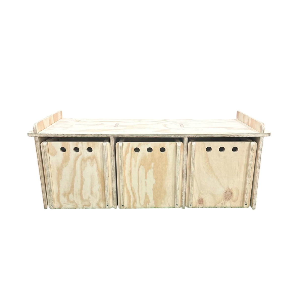 Genérico - Organizador Montessori De Madera Con Ruedas