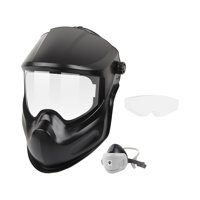 Magideal - Cubierta De Protección Del Casco De Soldadura, Capó De La Capucha De Máscara De Soldador Duro Resistente A Alta Temperatura Para La Soldadura De Arco. Con 5 Lentes Y 1 Máscara.
