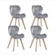 thumbnail image 3 of Juego de Comedor Warwick Melamina Blanca 120cm + 4 Sillas Mariposa Velvet Gris, 3 of 3