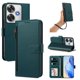 thumbnail image 1 of Funda con Billetera para [Xiaomi Poco F6] con Bolsillo Zipper y Tarjetero Verde pavo real, 1 of 6