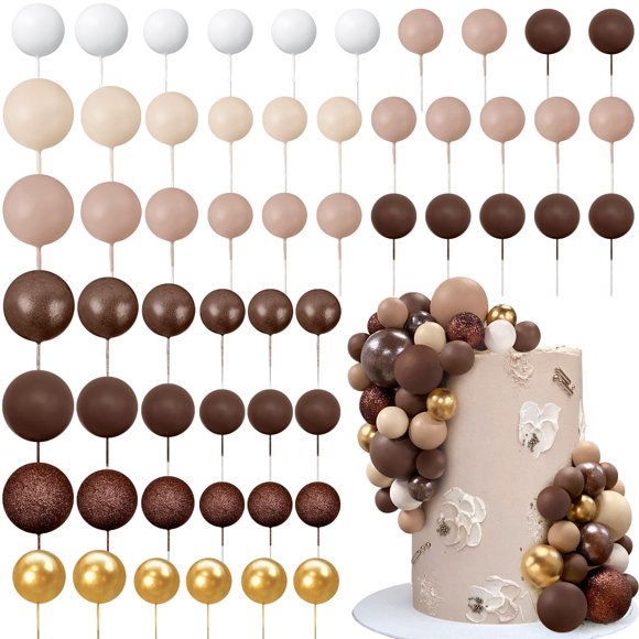Adornos para pastel RASSLISA 56 uds. Bolas coloridas