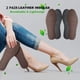 thumbnail image 4 of Plantillas de cuero Bellcon 2 pares negro/marrón para hombre talla 8.5 EE. UU., 4 of 9