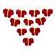 thumbnail image 3 of 10 piezas de hilo de mariposa tejido a ganchillo con motivos adornos apliques rojo, 3 of 5