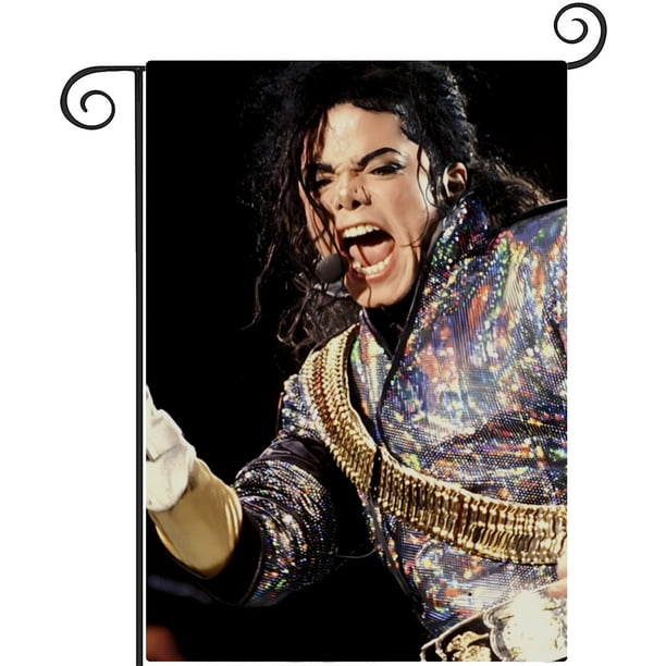 MICHAEL JACKSON -bandera de jardín temática. Regalo perfecto para fans, amigos y familiares, ideal para actividades al aire libre y decoración de fiestas.45CM*100CM
