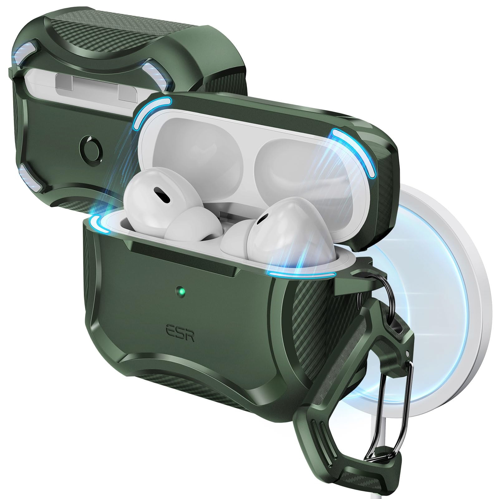 Funda Para Airpods Pro 2da Generación Esr Halolock Con Magsafe Green