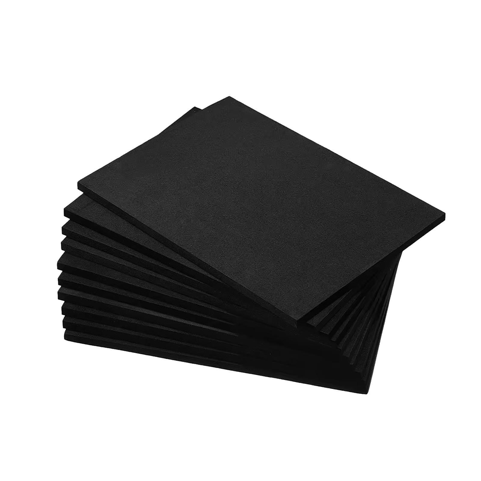 Magideal - 10 Láminas De Espuma Eva Para Cosplay, Láminas De Espuma Eva Gruesas Con Absorción De Sonido, Láminas De Espuma Para Manualidades, Tablero De Espuma Para Cosplay, Negro 30cmx20cmx2mm