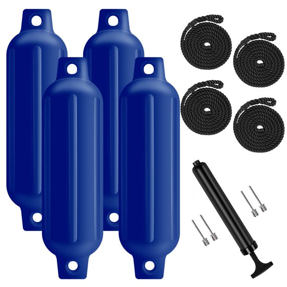 Guardabarros inflables Turmaster de 11,4 cm x 40,6 cm, color azul, 4 unidades
