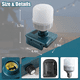 thumbnail image 1 of Luz de Trabajo LED Inalámbrica para Bosch con Bombilla LED E27, Linterna LED de Mano de 12W 1300LM para Bosch 18V Bat609 Max 6500K Luz Blanca Fría para Uso Interior Exterior, 1 of 6