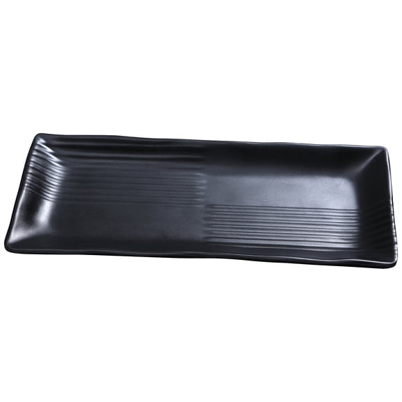 Plato Yanco BP-2213 Perla negra-1 rectangular 36x16cm de melamina
