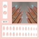 thumbnail image 1 of Press On Nails Long Pink Fake Nails With Green Tip And Hearts Design, Acrylic Glossy False Nails Square Glue On Nails Full Cover Stick On Nails Artificial Static Nails For Women Girls, 1 of 2