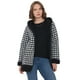 thumbnail image 1 of Chaqueta Mujer Polar Chiporro Negro Cuadrillé Corona, 1 of 5
