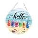 thumbnail image 2 of Letrero De Bienvenida De Playa De Verano, Letrero Colgante De Madera Con Helado Para Fiesta, Porche De Casa, 2 of 5
