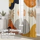 thumbnail image 5 of Cortinas GOLDLAWN, estilo bohemio, con hojas abstractas de mediados de siglo, 135 x 215 cm, 5 of 7