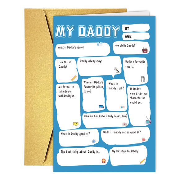 Tarjeta de felicitación UUEFKTN para el Día del Padre y cumpleaños DIY
