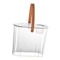 Ioensy - Mini Pecera, Tanque Transparente, Pecera Portátil De Mesa, Pequeña Pecera De Escritorio, Hidroponía Para Acuario