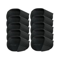 Magideal - 10 Piezas Fundas Para Cabezas De Hierro De Golf, Funda Para Cabeza De Club De Golf Pu Antiarañazos Fundas Para Cabezas De Golf Ligeras Equipo De Entre Talla L Negro