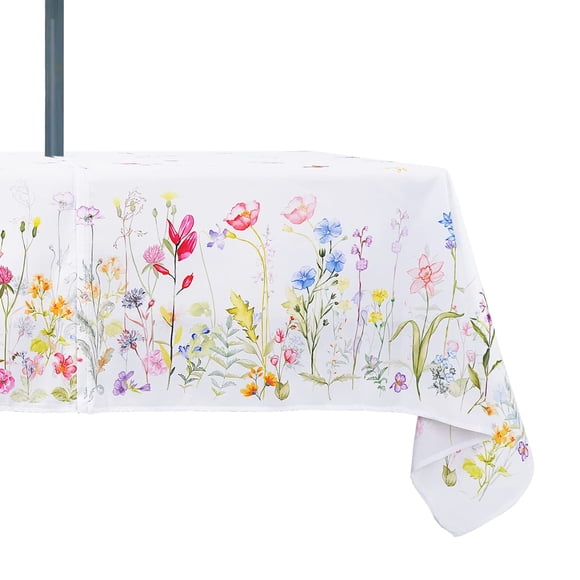 Mantel De Exterior 152 X 213 Cm Con Cierre De Cremallera Y Orificio Para Sombrilla
