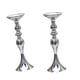 thumbnail image 1 of 2xPortavelas De Metal De Soporte Largo Candelero Florero Plata-M, 1 of 5