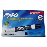 Marcador De Pizarra Expo Negro Bold Caja 12 Unidades