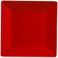 Plato Yanco Me-112 México Cuadrado, 12 X 12 Cm, Melamina, Rojo, Paquete De 12