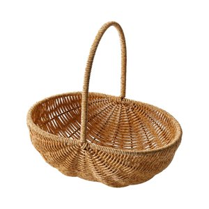 Magideal - Cesta De Almacenamiento Tejida, Cesta Portátil Para Pícnic Al Aire Libre, Maceta, Cesta De Flores Rústicas Para Boda, Festival, Compromiso, Decoración 27Cmx27Cmx20Cm