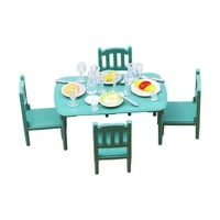 Magideal - 1/12 Juego De Comedor Para Casa De Muñecas, Mesa Y Silla Para Casa De Muñecas Modelo Regalos De Cumpleaños Escenas De La Vida Accesorios De Decoración