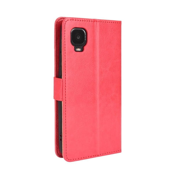 Funda tipo libro para TCL A3, cartera todo‑en‑uno, funda multifuncional con tarjetero y correa de muñeca desmontable