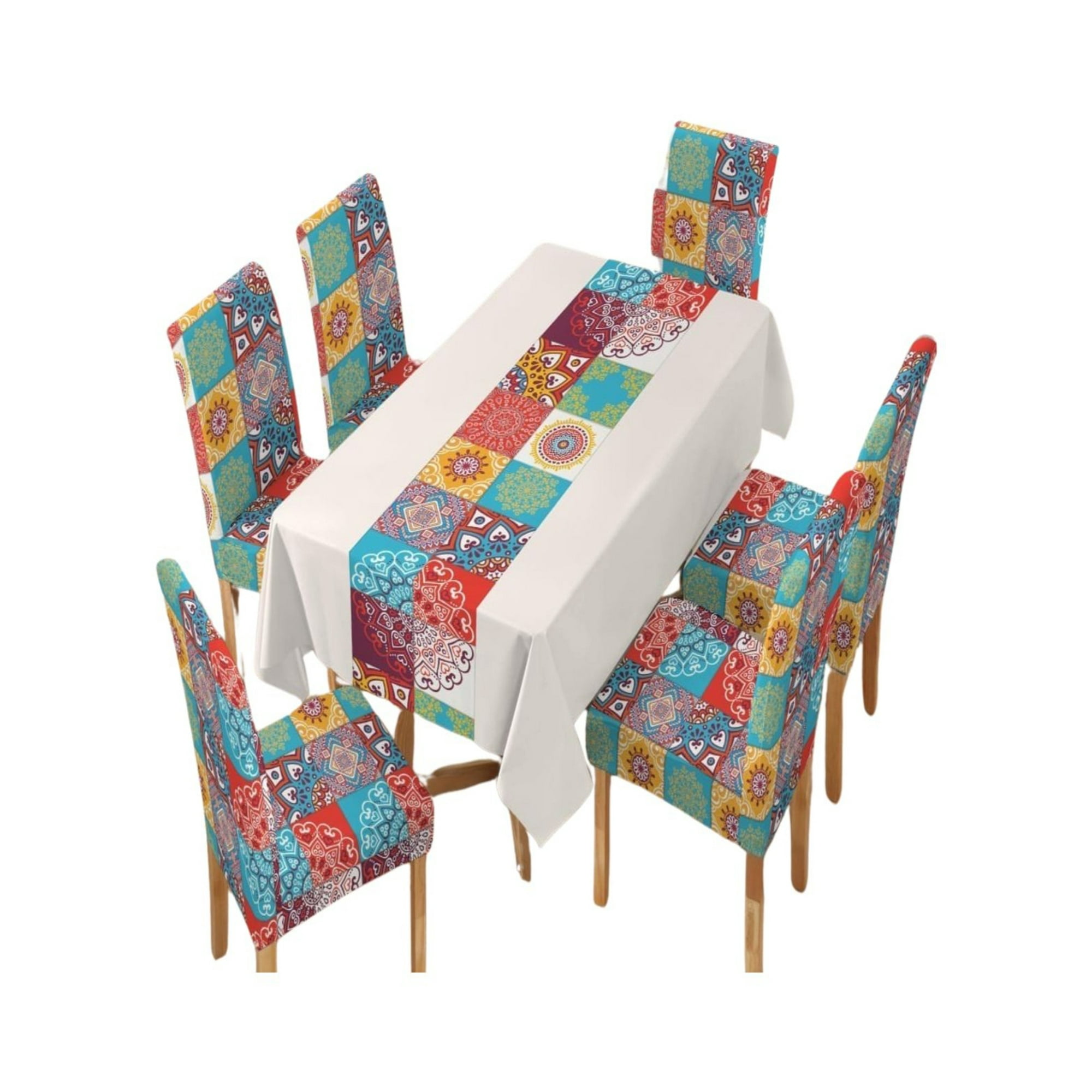 Decoideasemi - Juego De Mantel Más 6 Fundas De Sillas