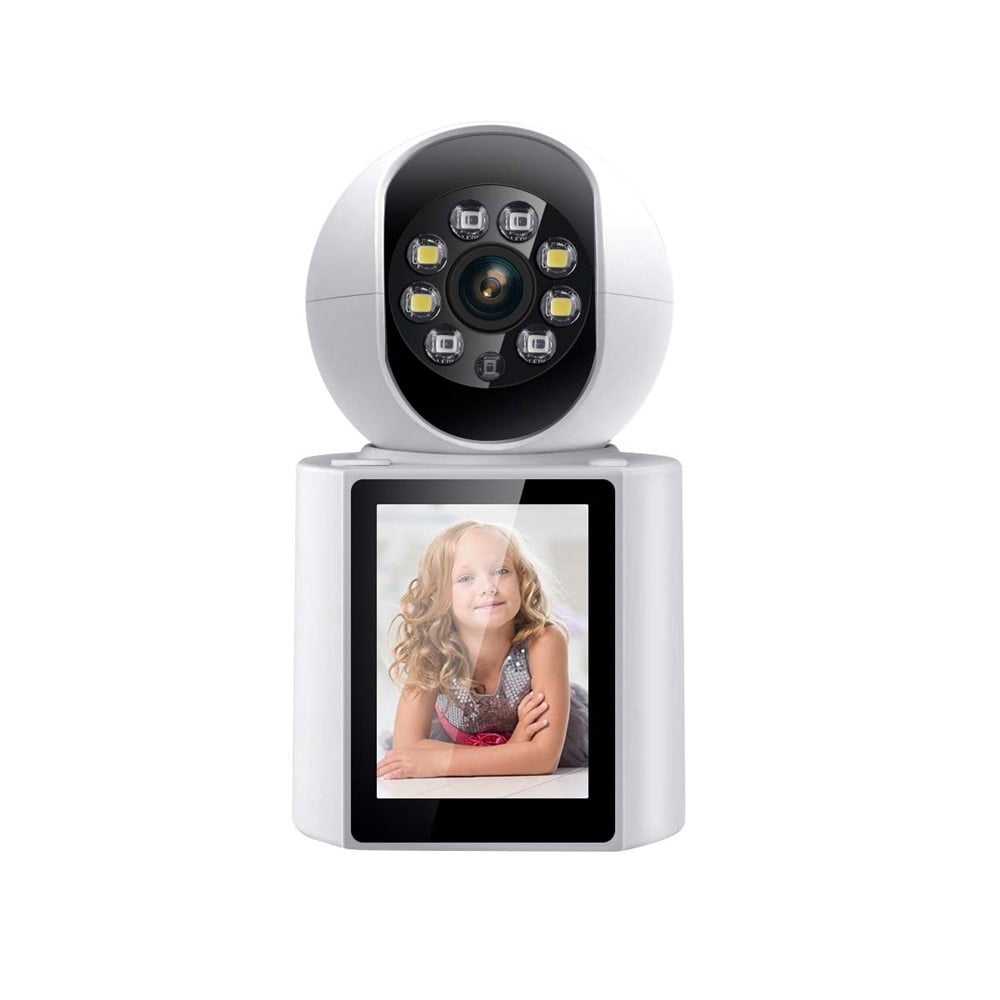 Cámara De Interior Ip Wifi 3 Mp Pantalla 2,8" Visión Nocturna Dual Escam Qf104