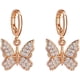 thumbnail image 3 of pares de pendientes de aro con diseño de mariposa, con dije de animal, de mariposa, dorados y plateados, para mujeres y adolescentes, 3 of 7