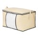 thumbnail image 1 of Bolsa de almacenamiento transparente de gran capacidad con doble cremallera, resistente al desgaste, para embalaje de edredones de temporada, blanca, 23.6x16.9x13.8 pulgadas, 1 of 5