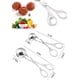 thumbnail image 5 of Pinzas para hacer albóndigas, 2 unidades de acero inoxidable, para hacer bolas de masa de arroz, helados, pasteles y melones, ideal para utensilios de cocina, con tamaños de bola de 3,5 cm y 4,5 cm., 5 of 7