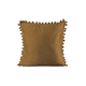 thumbnail image 1 of Pack de 2 Fundas de Cojines Terciopelo con Pompones 45x45 cm Café, 1 of 2