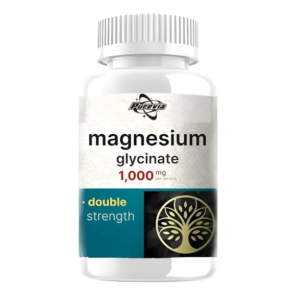 Glicinato De Magnesio Quelado 1000mg Double Strength Purevia 120 caps