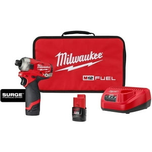 Controlador Hidráulico Milwaukee M12 Fuel Surge De 1/4 Pulgadas Con 2 Baterías