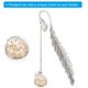 thumbnail image 3 of Uxcell Marcadores de Pluma de Metal Marcadores de Página Caja de Regalo Colgante Blanco, Rosa, 3 of 7