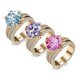 thumbnail image 5 of Anillos de Boda de Moissanita 5Uds Color D VVS1 Anillos de Compromiso de Diamante de Plata Esterlina S925 Anillos de Moissanita Azul/morado/rosa para Mujer con Certificado, 5 of 9