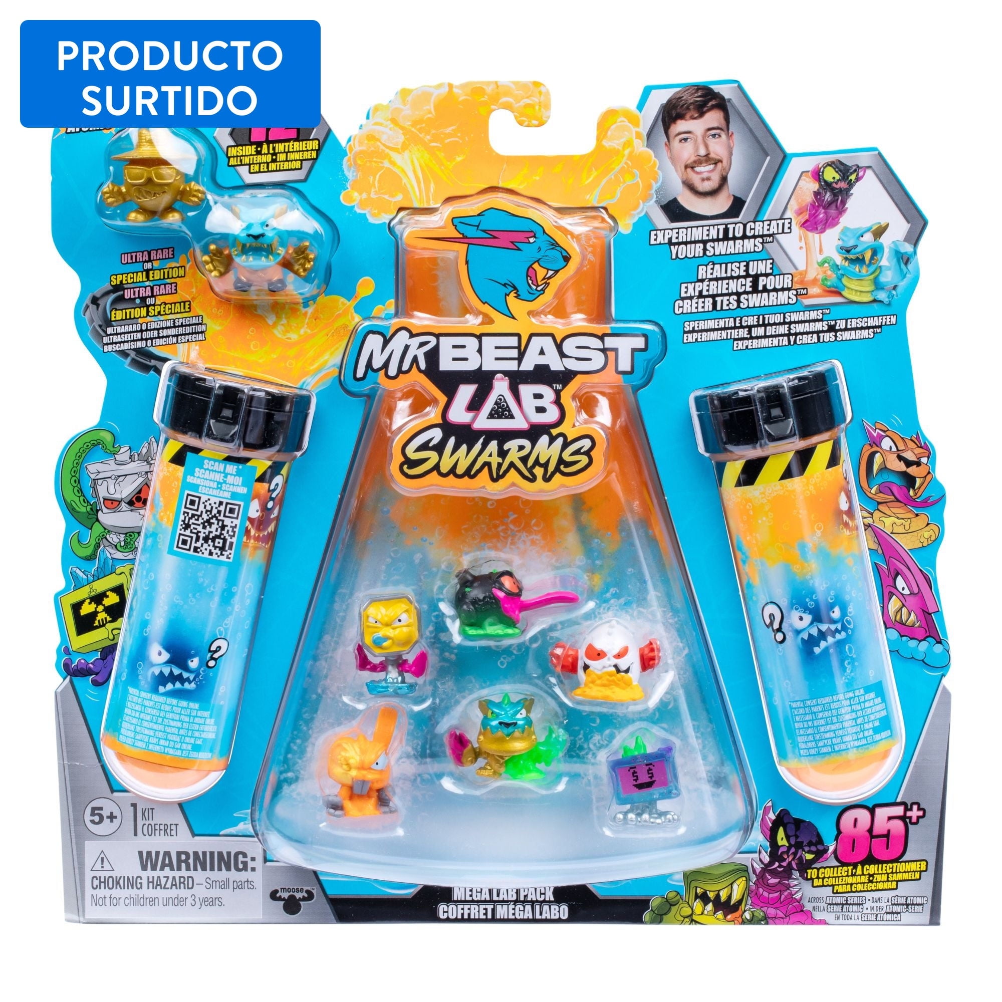 Figura Coleccionable Mr Beast Lab Swarms Tubo X 12 Figuras