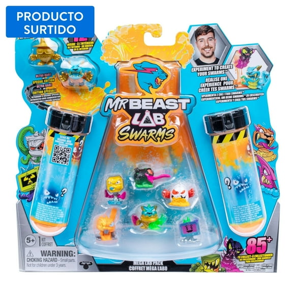 Figura Coleccionable Mr Beast Lab Swarms Tubo X 12 Figuras